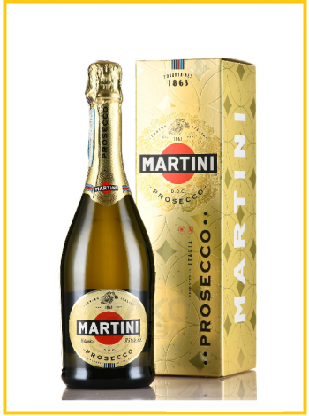 Купить Вино игристое Мартини Просекко бел. сух. 0,75л. 11,5% п/у Италия в алкомаркете Изобилие вин