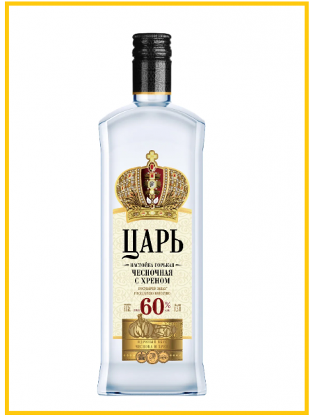 Настойка горькая Царь Чесночная с хреном 0,5л. 60% Настойка горькая Царь Чесночная с хреном 0,5л. 60%