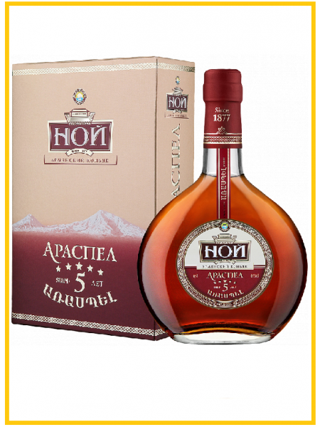 Коньяк Ной Араспел пятилетний 0,5л. 40% (в п/у), Армения Коньяк Ной Араспел пятилетний 0,5л. 40% (в п/у), Армения